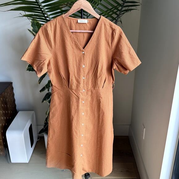 Roolee Orange Midi Dress - Picture 1 of 6
